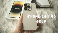[UNBOXING VLOG] iPhone 14 pro Gold + accessories + camera testing