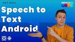 Implement Speech-To-Text on Android with .NET MAUI