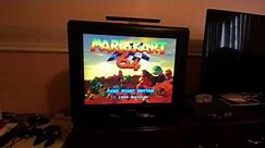Mario Kart 64 Opening Title Screen on a Magnavox 20-inch CRT TV