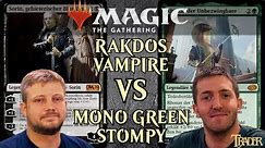 MTG Pioneer Format Deck Duelle | Magic the Gathering deutsch | rakdos vampires vs mono green stompy