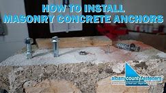 How to Install Masonry & Concrete Anchors | Fasteners 101