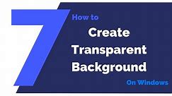 How to Create PDF with Transparent Background on Windows | PDFelement 7