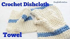 Easy Crochet Dishcloth and Kitchen Towel