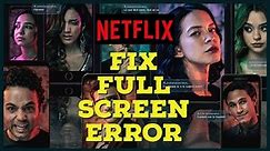 How To Fix Netflix Full Screen Error 2023?