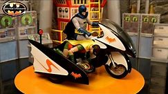 McFarlane Batcycle with Sidecar Classic Batman 1966 TV Series Adam West Vehicle Review & Comparison