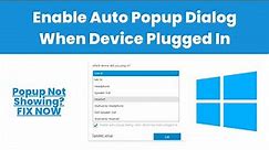 Dell audio pop up is not showing - Enable Auto Popup dialog when device plug | How to | Easy Fix