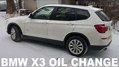 BMW X3 Oil Change Procedure | 2015 BMW X3 xDrive28i | N20 2.0L