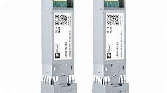 10G Multimode SFP+ LC Module, 10GBase-SR Fiber Transceiver for Cisco SFP-10G-SR, Meraki MA-SFP-10GB-SR, Ubiquiti UniFi UF-MM-10G, Mikrotik, Netgear and More (MMF,850nm,300m,DDM) 2 Pack
