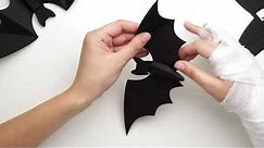 3D Paper Bat Tutorial, How to make DIY paper bat for Halloween, Origami Bat for Cricut or Silhouette