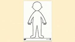 Body Outline Colouring Page