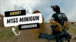 Airsoft m133 Minigun Mowdown (airsoft m133 mini vulcan gameplay)