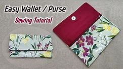 DIY EASY CLUTCH WALLET / PURSE SEWING TUTORIAL | Ladies Bag / Ladies Purse Step by Step Tutorial
