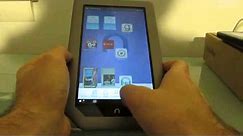 NOOK Tablet running Kindle, Amazon Appstore, and Go Launcher EX