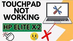 How to Solve hp elite x2 touchpad not working,