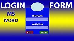 microsoft word how to make or create a login form in ms word