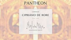 Cipriano de Rore Biography - Italian composer