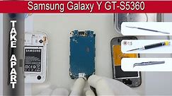 How to disassemble 📱 Samsung Galaxy Y GT S5360 Take apart Tutorial