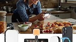 LUXSURE Selfie Light Magnetic, iPhone Light Rechargeable with Clip, Selfie Light for Phone with 3 Color Modes, Phone Ring Light for Video Recording/Travel Photography/Live Streaming/Make Up/Vlog
