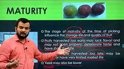 Maturity Indices of Fruits and Vegetables