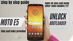 How To Unlock Bootloader On Motorola Moto E5 Plus and many other moto phones