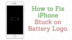 How to Fix iPhone Stuck at Battery Logo ! iPhone Won't charge or turn on.