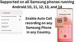 How to Get \ enable Auto Call Recording Feature on all Samsung Phones | Officially | Urdu.