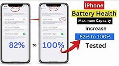 How to increase the maximum capacity of iPhone battery! Battery health increased from 82% to 100%.