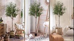 Artificial Olive Tree 6ft, Olive Tree Artificial Indoor, Faux Olive Trees Indoor 6 Feet, Fake Olive Tree, Artificial Olive Trees for Home Decor Indoor Artificial Tree Plant