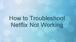 Panasonic - Television - Troubleshooting - Netflix does not work.