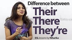 The difference between There, Their and They're. - English Grammar Lesson