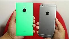 Lumia 1520 vs iPhone 6 Plus size comparison
