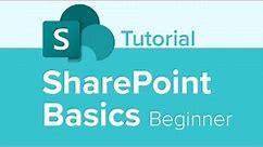 SharePoint Basics Beginner Tutorial