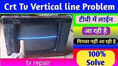 Crt tv Vertical line problem in China Crt tv kit. // Critical Horizontal line fault repair.