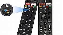 RMF-TX500U Universal Voice Remote Control for Sony Smart TV Bluetooth Remote, Replacement for Sony Bravia LED OLED 4K UHD HDR Android TV, with Google Play, Netflix Button