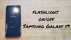 Turn Flashlight on and off Samsung Galaxy s9