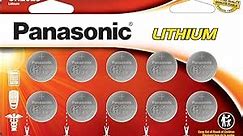 Panasonic CR2025 3.0 Volt Long Lasting Lithium Coin Cell Batteries in Child Resistant, Standards Based Packaging, 10 Count(Pack of 1)