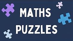 Maths Puzzles With Answers