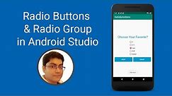 How to use Radio Buttons & Radio Group in Android Studio