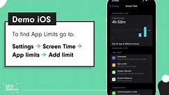 How to set App Limits on iPhone iOS