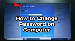 How to change password on Laptop or Computer