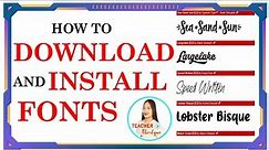 How to Download and Install Free Fonts for your Computer