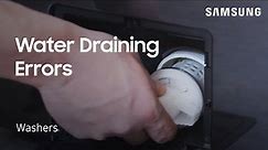 Washing Machine Error Codes: Draining Issues | Samsung US
