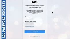 How to Reset/Recover Forgotten AOL Mail Account Password?
