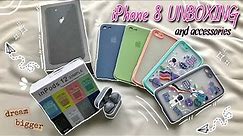 iPhone 8 Unboxing in 2021 and Accessories | Shopee Haul Case iPhone + Inpods 12 | Aesthetic Unboxing