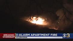 3-alarm apartment fire in Allentown, Pa.