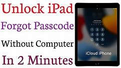 How To Unlock iPad Forgot Passcode Without Computer | Remove iPad Passcode | Free iPad Unlock