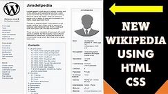 New Wikipedia Using Html And CSS