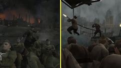 Call of Duty Classic vs Finest Hour Stalingrad Landing Sequence Comparison