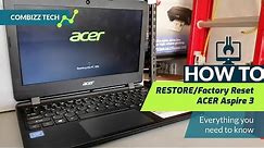 How to restore / factory reset ACER Aspire 3 [ Complete Tutorial ] | Reinstall Windows 10 OS