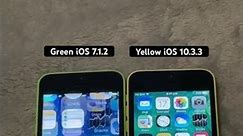 iPhone 5C 16GB Yellow iOS 10.3.3 & Green iOS 7.1.2.